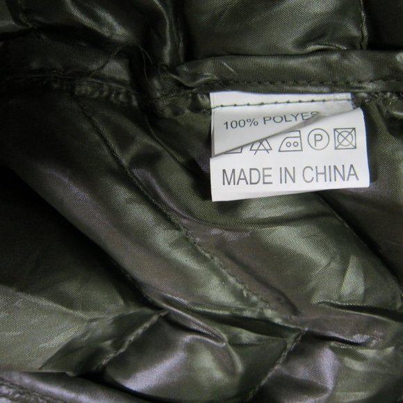NWT Lt. Quilted Jacket Olive w/Zip Off Down Hood - Picture 8 of 9